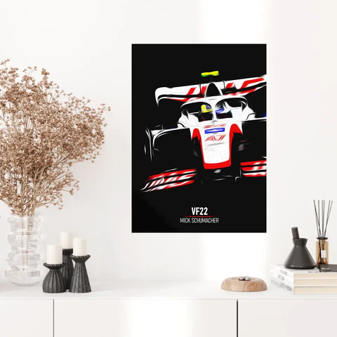 Affiche ou Tableau Haas VF22 Mick Schumacher Formule 1