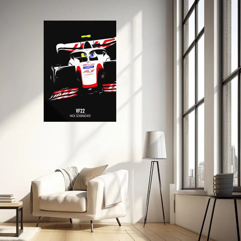 Affiche ou Tableau Haas VF22 Mick Schumacher Formule 1