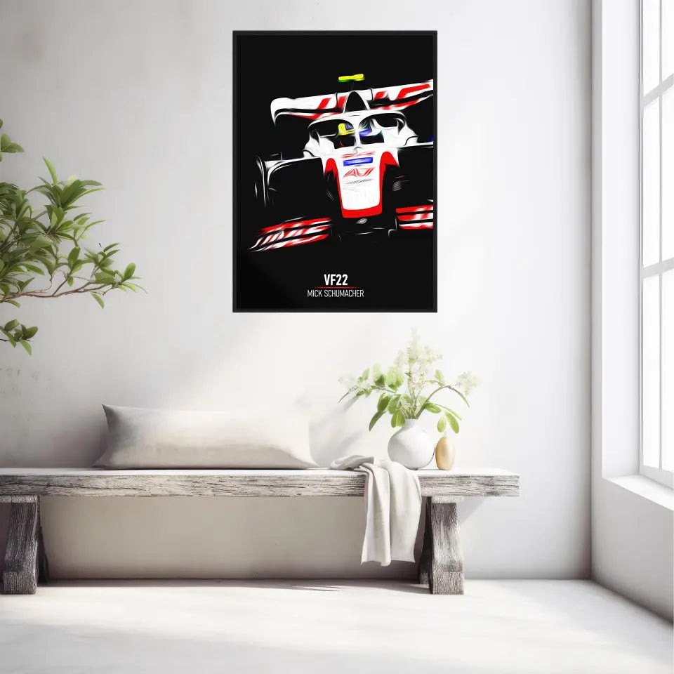 Affiche ou Tableau Haas VF22 Mick Schumacher Formule 1
