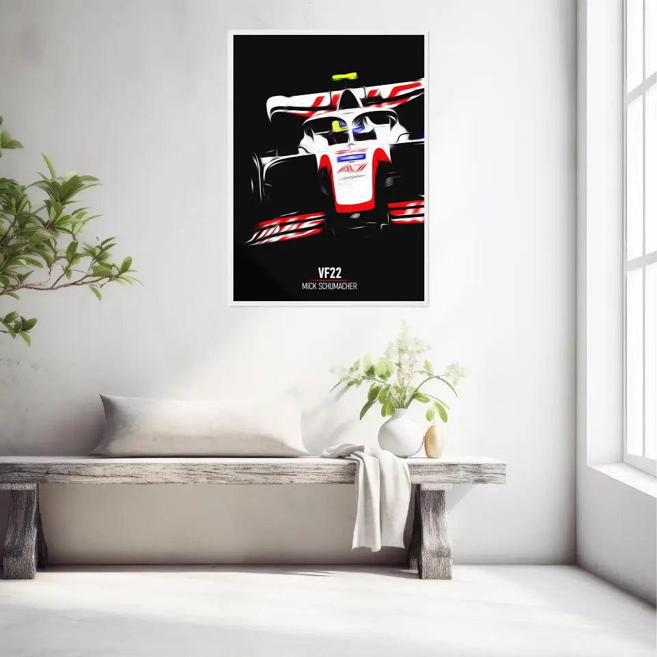 Affiche ou Tableau Haas VF22 Mick Schumacher Formule 1