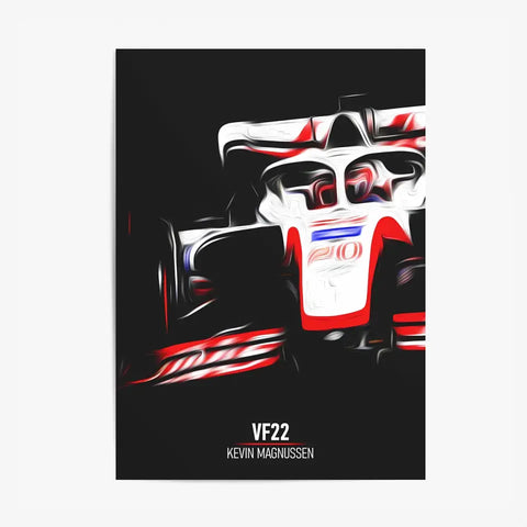 Affiche ou Tableau Haas VF22 Kevin Magnussen Formule 1