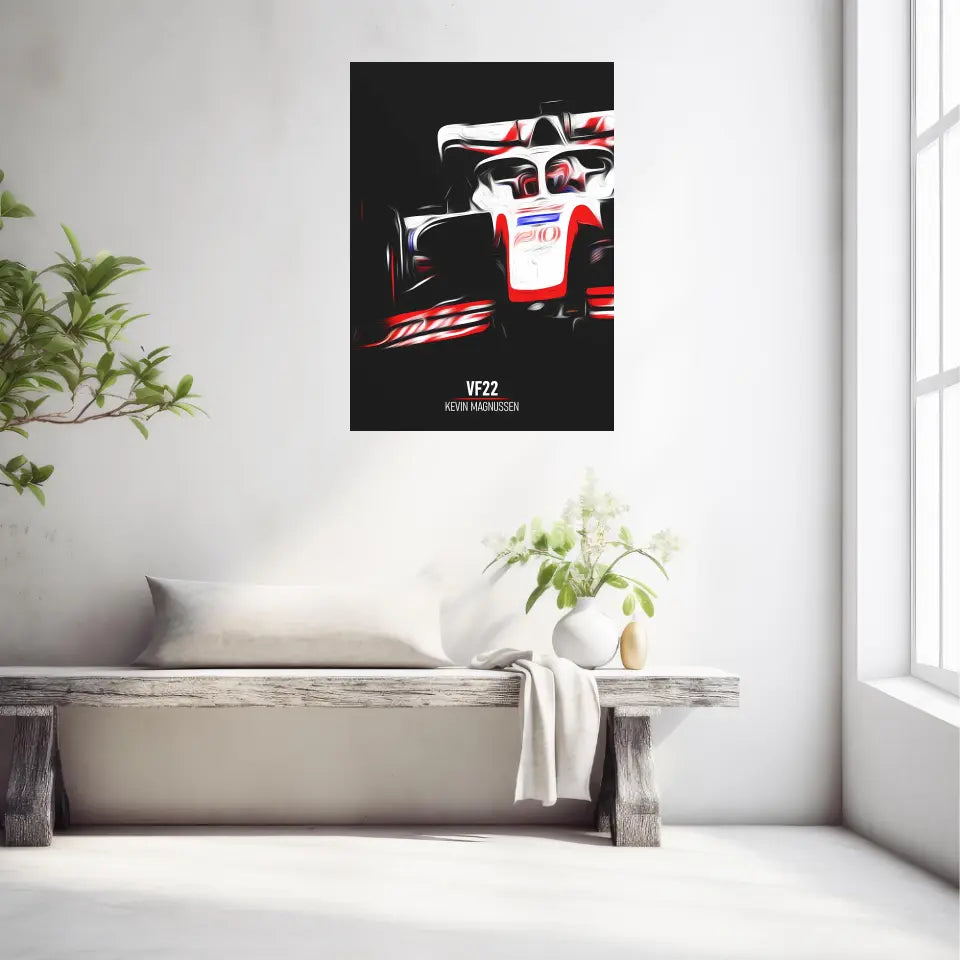 Affiche ou Tableau Haas VF22 Kevin Magnussen Formule 1