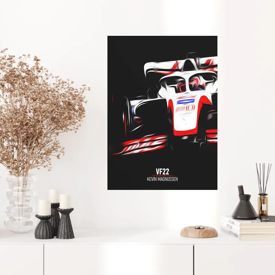 Affiche ou Tableau Haas VF22 Kevin Magnussen Formule 1