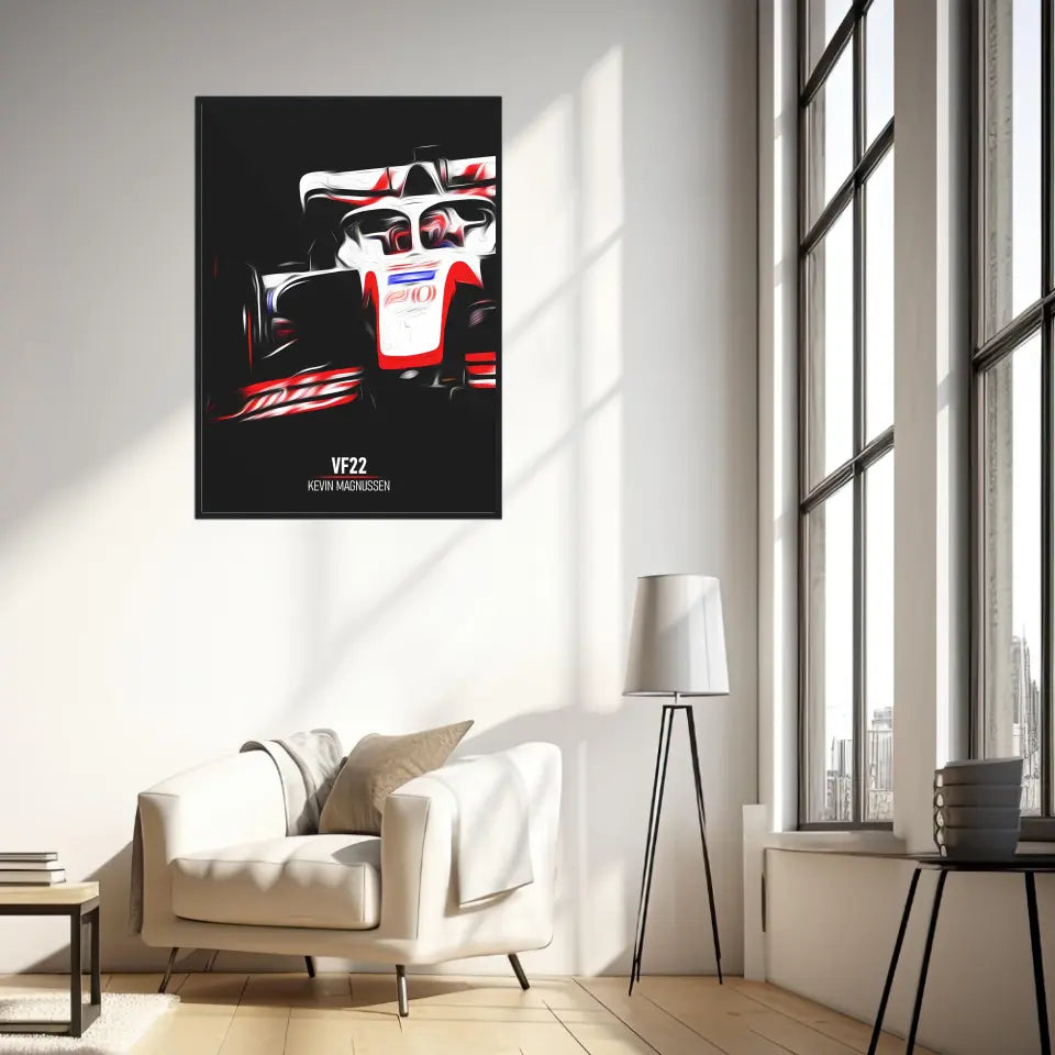 Affiche ou Tableau Haas VF22 Kevin Magnussen Formule 1