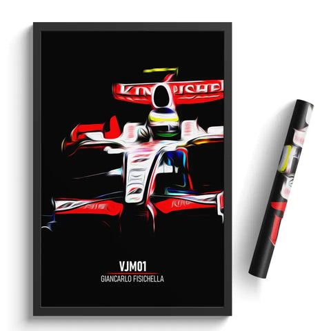 Affiche ou Tableau Force India VJM01 Giancarlo Fisichella Formule 1