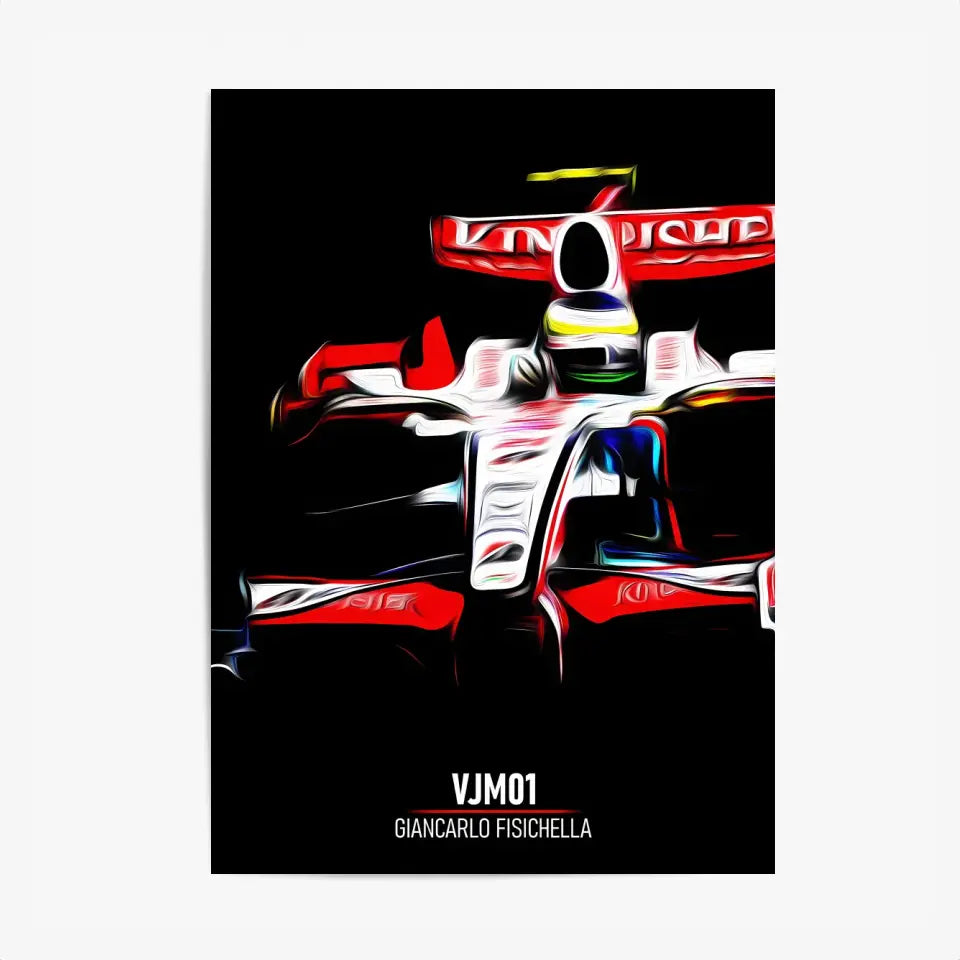 Affiche ou Tableau Force India VJM01 Giancarlo Fisichella Formule 1
