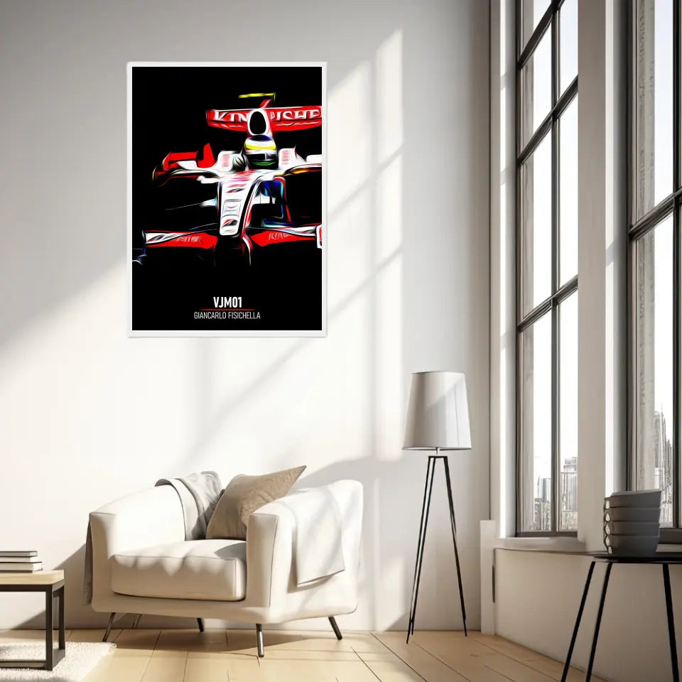 Affiche ou Tableau Force India VJM01 Giancarlo Fisichella Formule 1