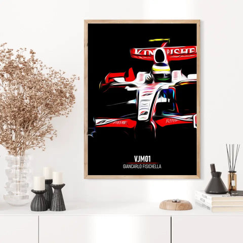 Affiche ou Tableau Force India VJM01 Giancarlo Fisichella Formule 1