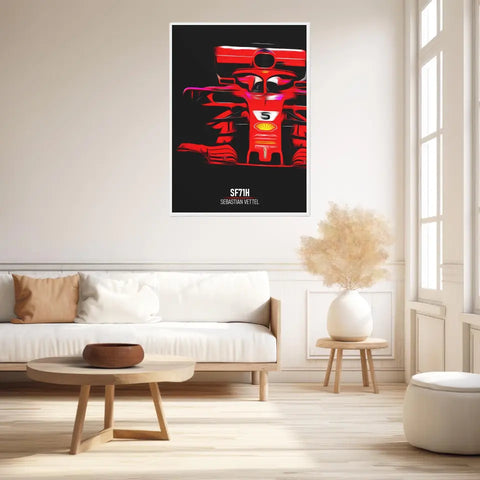 Affiche ou Tableau Ferrari SF71H Sebastian Vettel Formule 1