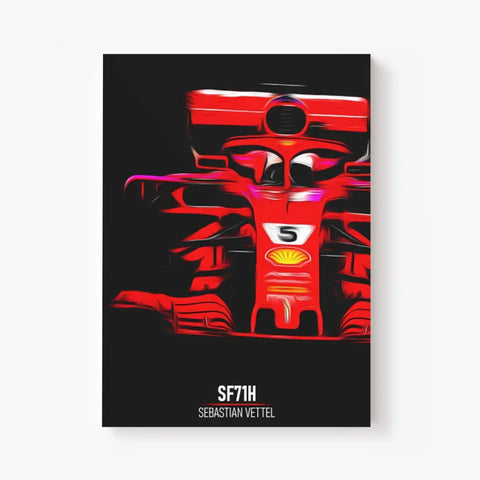 Affiche ou Tableau Ferrari SF71H Sebastian Vettel Formule 1