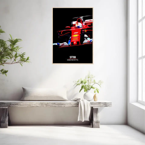 Affiche ou Tableau Ferrari SF70H Sebastian Vettel Formule 1