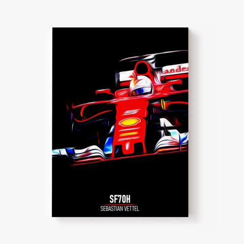 Affiche ou Tableau Ferrari SF70H Sebastian Vettel Formule 1