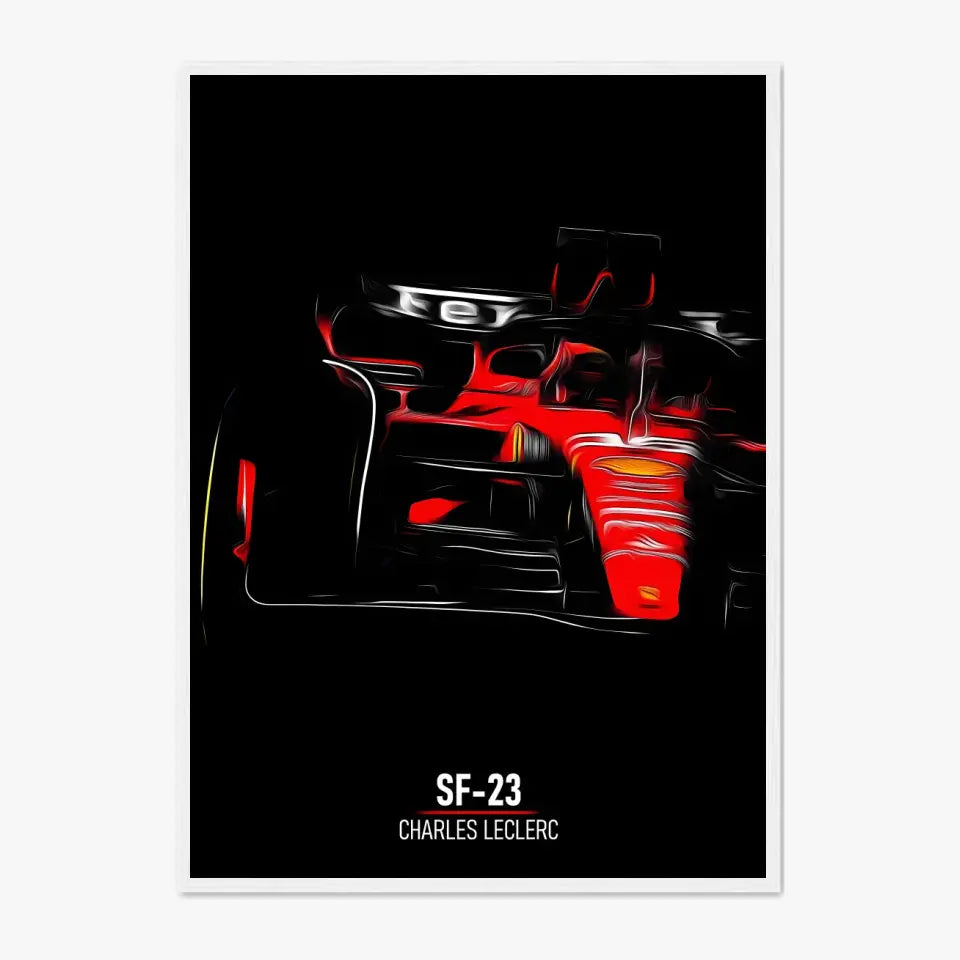 Affiche ou Tableau Ferrari SF-23 Charles Leclerc Formule 1 Face