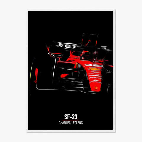 Affiche ou Tableau Ferrari SF-23 Charles Leclerc Formule 1 Face