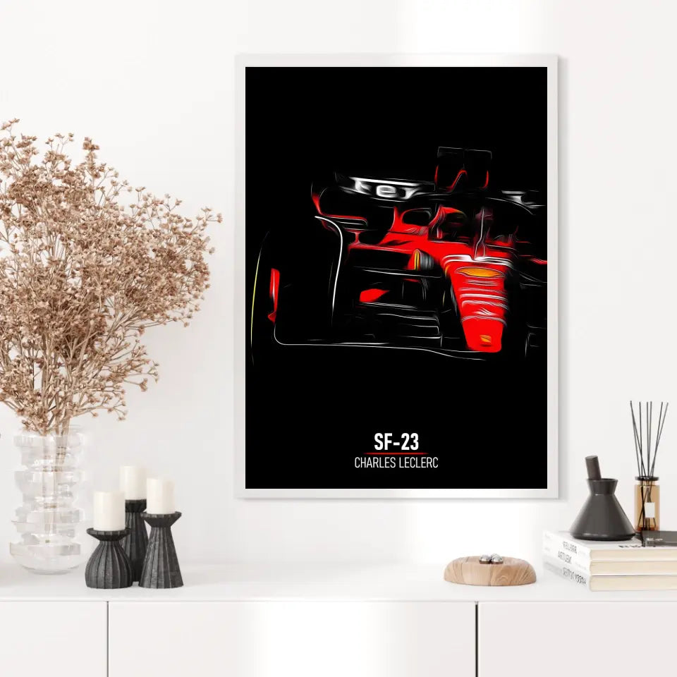 Affiche ou Tableau Ferrari SF-23 Charles Leclerc Formule 1 Face