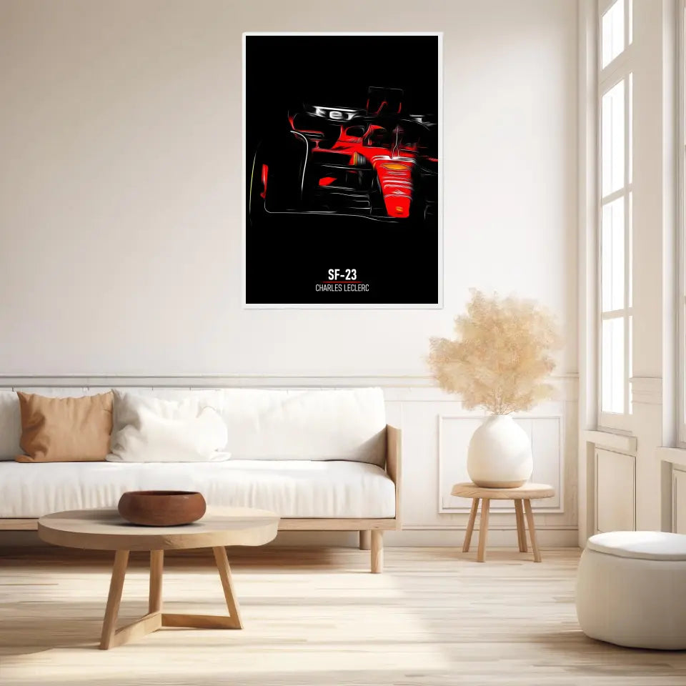 Affiche ou Tableau Ferrari SF-23 Charles Leclerc Formule 1 Face