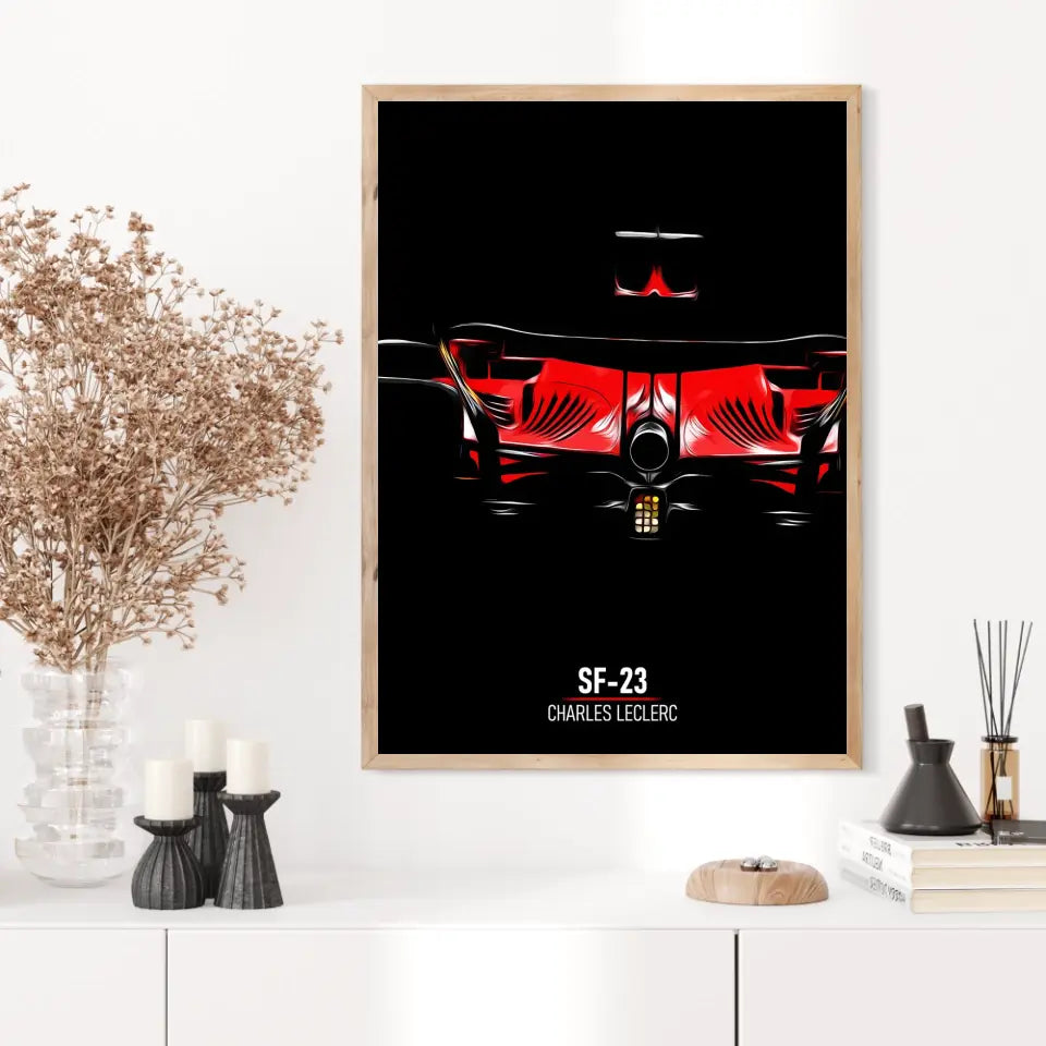 Affiche ou Tableau Ferrari SF-23 Charles Leclerc Formule 1
