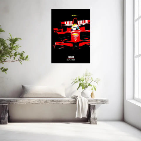 Affiche ou Tableau Ferrari F2008 Felipe Massa Formule 1