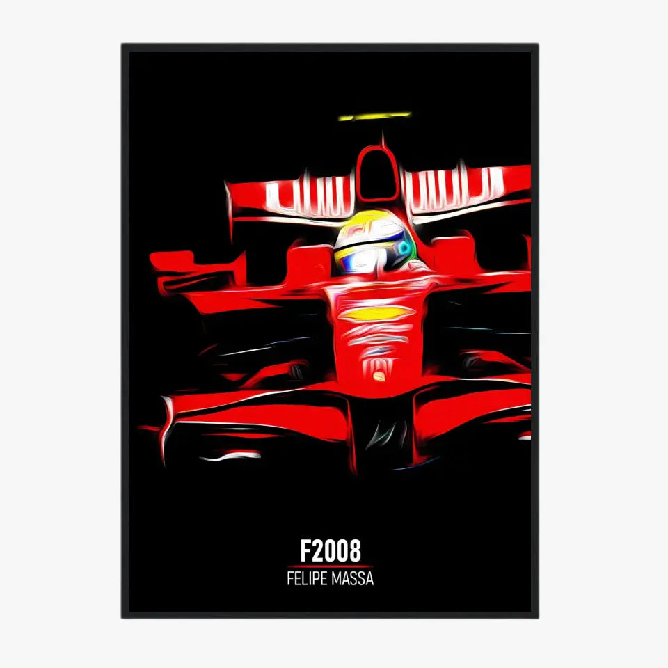 Affiche ou Tableau Ferrari F2008 Felipe Massa Formule 1