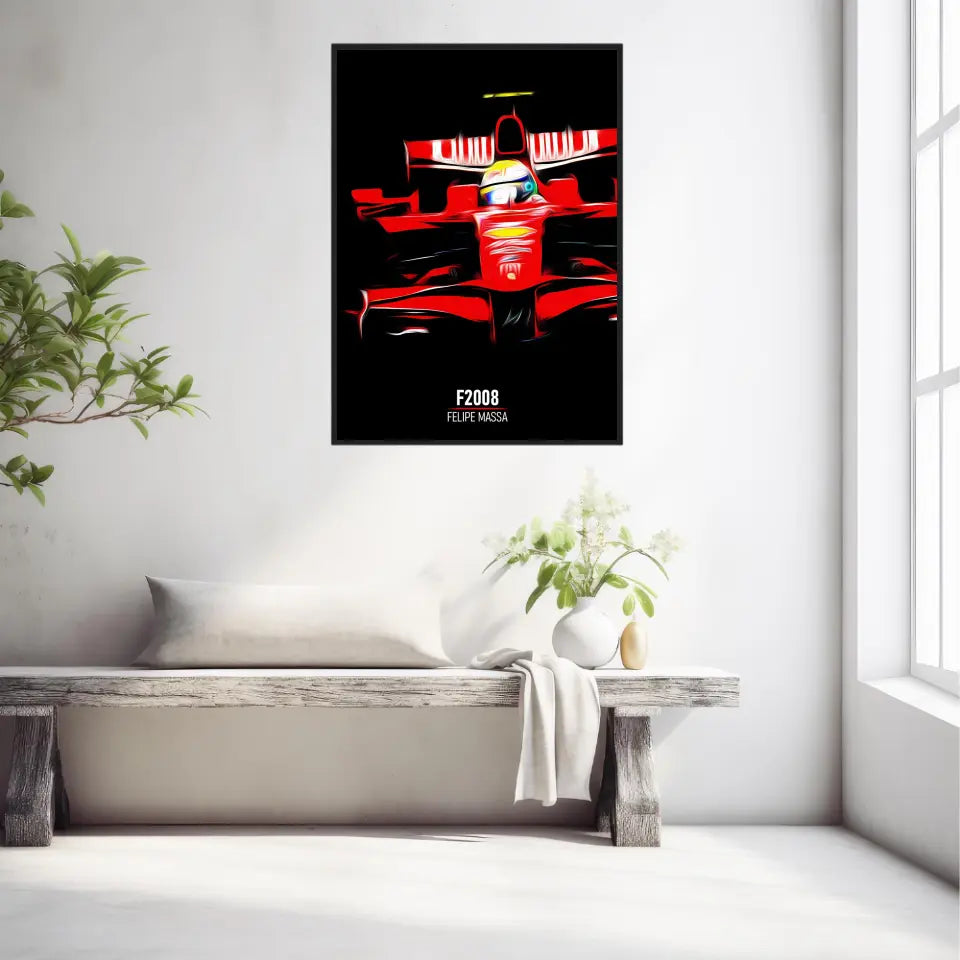 Affiche ou Tableau Ferrari F2008 Felipe Massa Formule 1