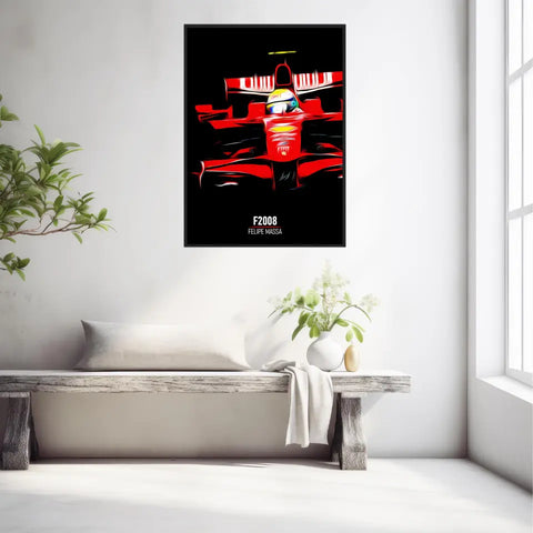 Affiche ou Tableau Ferrari F2008 Felipe Massa Formule 1