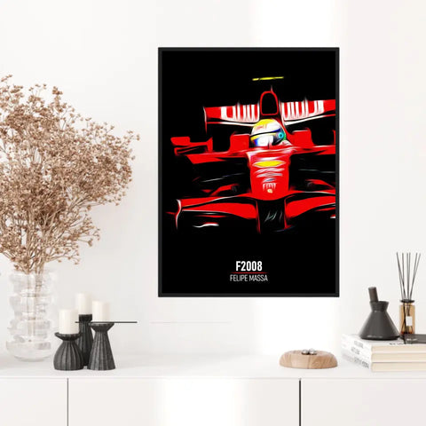 Affiche ou Tableau Ferrari F2008 Felipe Massa Formule 1
