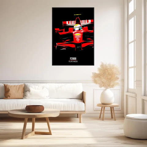 Affiche ou Tableau Ferrari F2008 Felipe Massa Formule 1