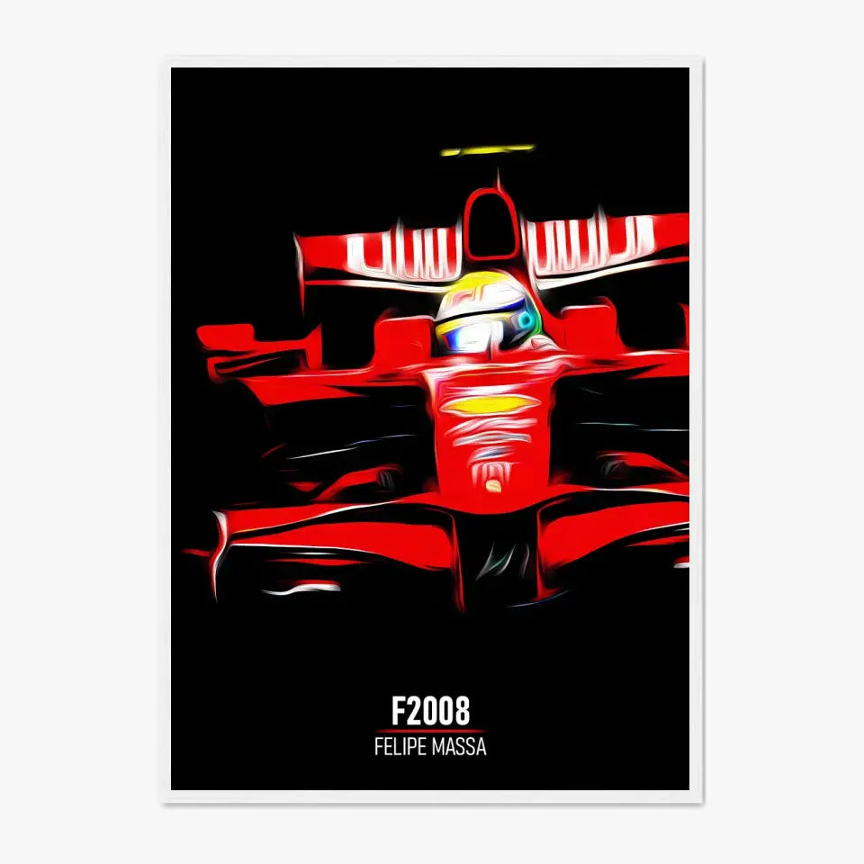 Affiche ou Tableau Ferrari F2008 Felipe Massa Formule 1