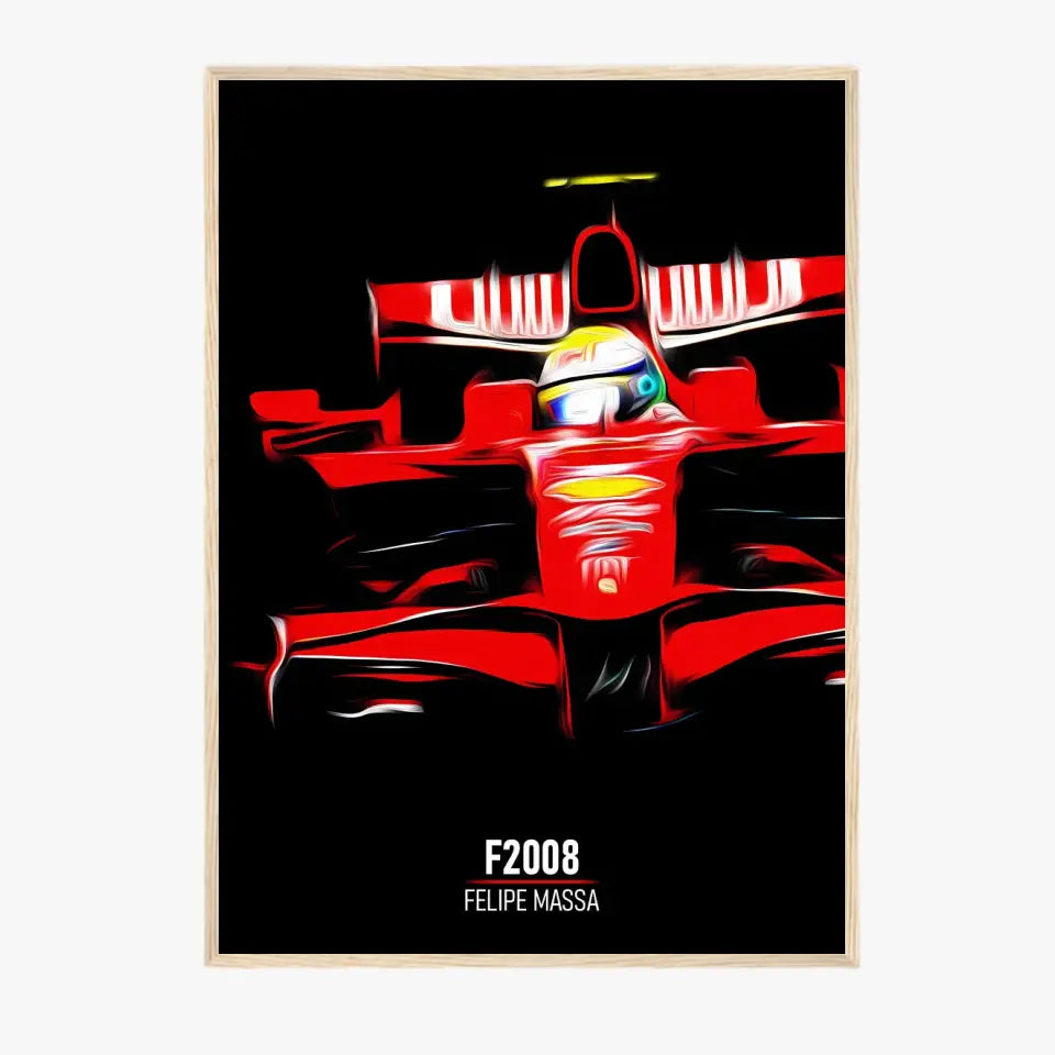 Affiche ou Tableau Ferrari F2008 Felipe Massa Formule 1