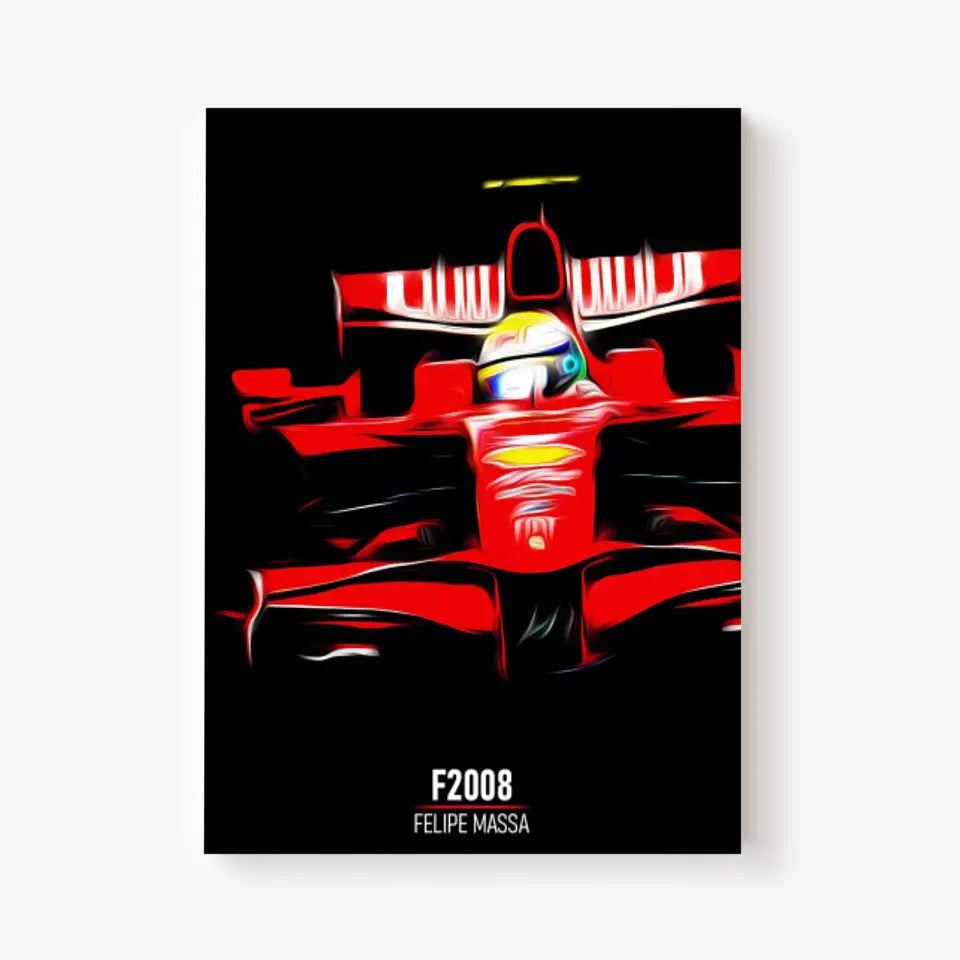 Affiche ou Tableau Ferrari F2008 Felipe Massa Formule 1