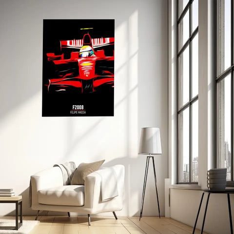 Affiche ou Tableau Ferrari F2008 Felipe Massa Formule 1