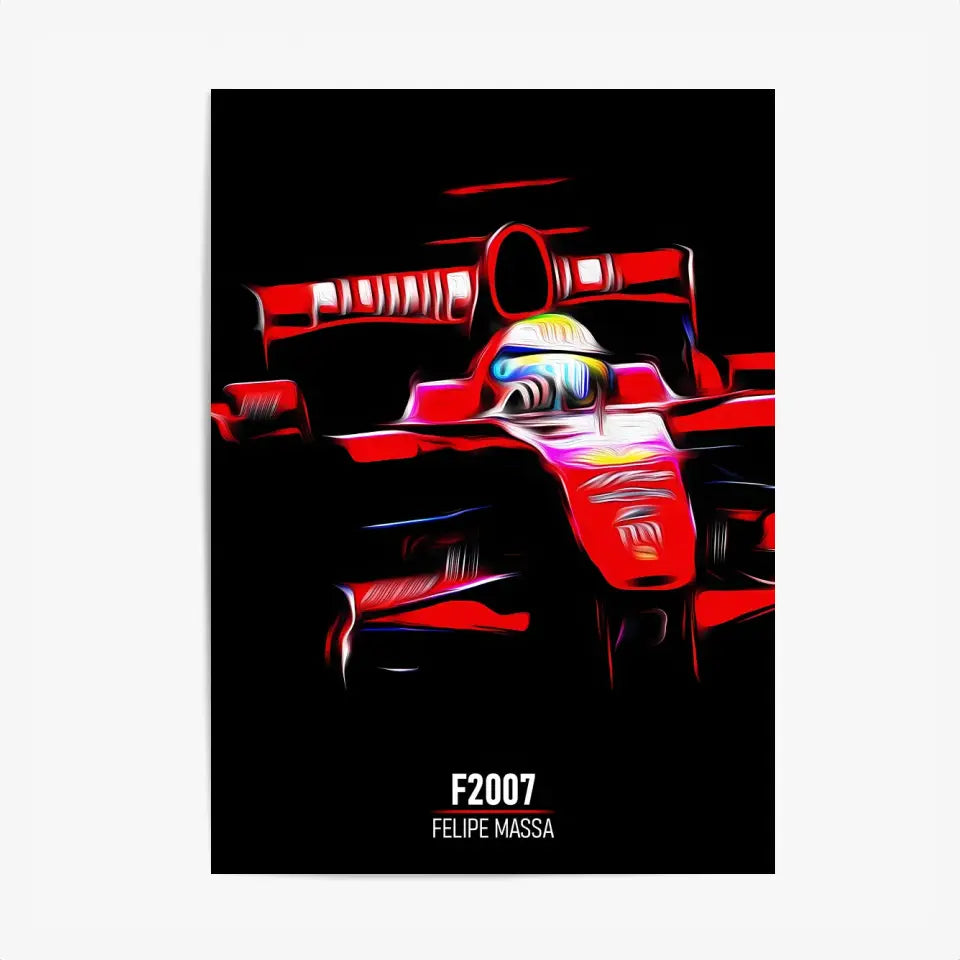 Affiche ou Tableau Ferrari F2007 Felipe Massa Formule 1