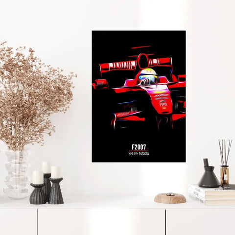 Affiche ou Tableau Ferrari F2007 Felipe Massa Formule 1