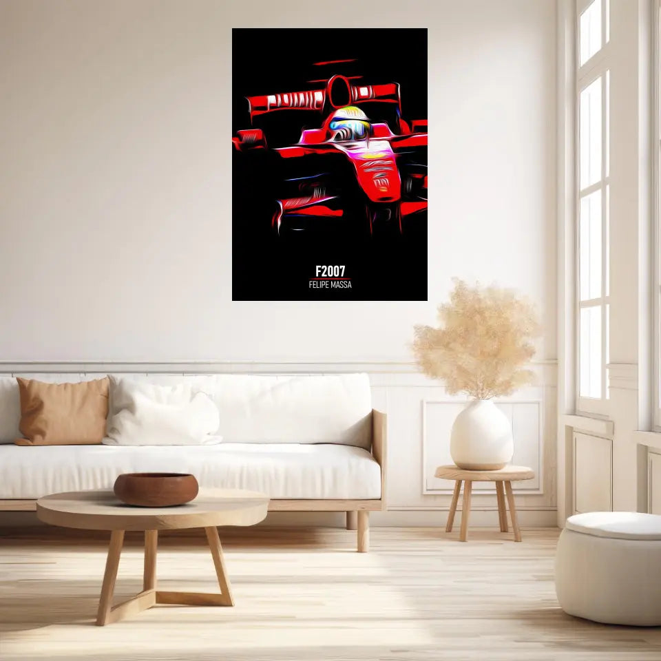 Affiche ou Tableau Ferrari F2007 Felipe Massa Formule 1