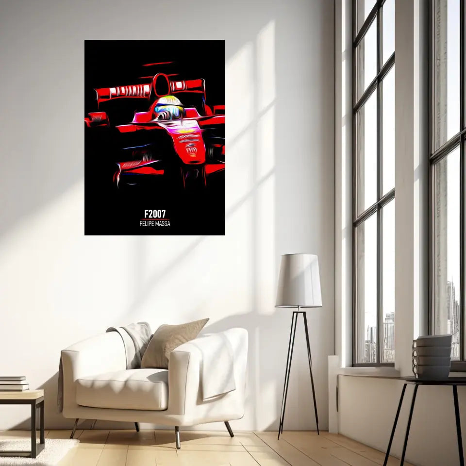 Affiche ou Tableau Ferrari F2007 Felipe Massa Formule 1