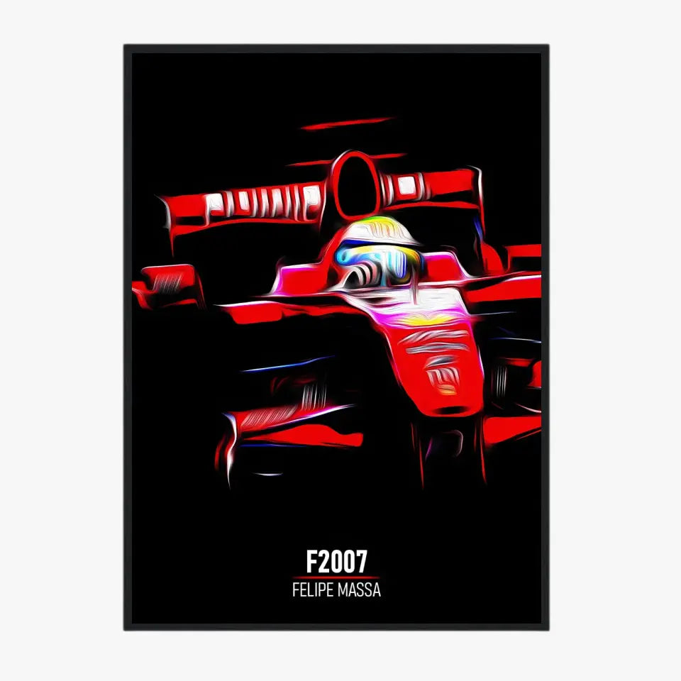 Affiche ou Tableau Ferrari F2007 Felipe Massa Formule 1