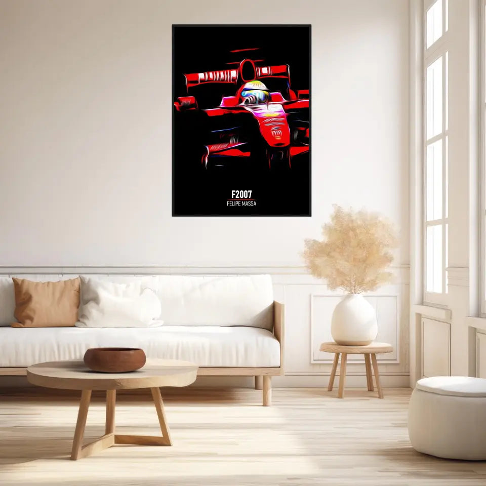 Affiche ou Tableau Ferrari F2007 Felipe Massa Formule 1