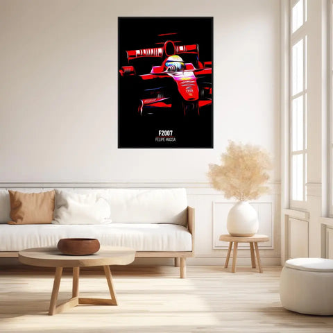 Affiche ou Tableau Ferrari F2007 Felipe Massa Formule 1
