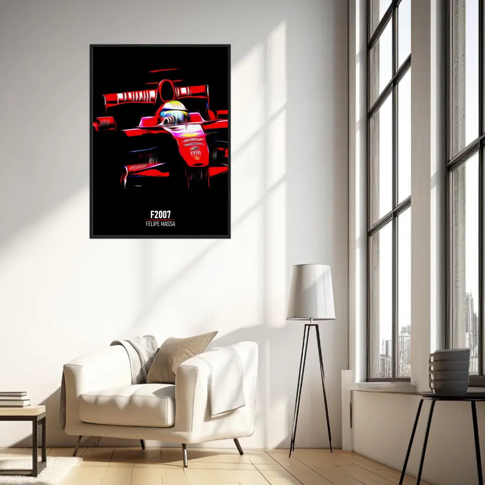 Affiche ou Tableau Ferrari F2007 Felipe Massa Formule 1
