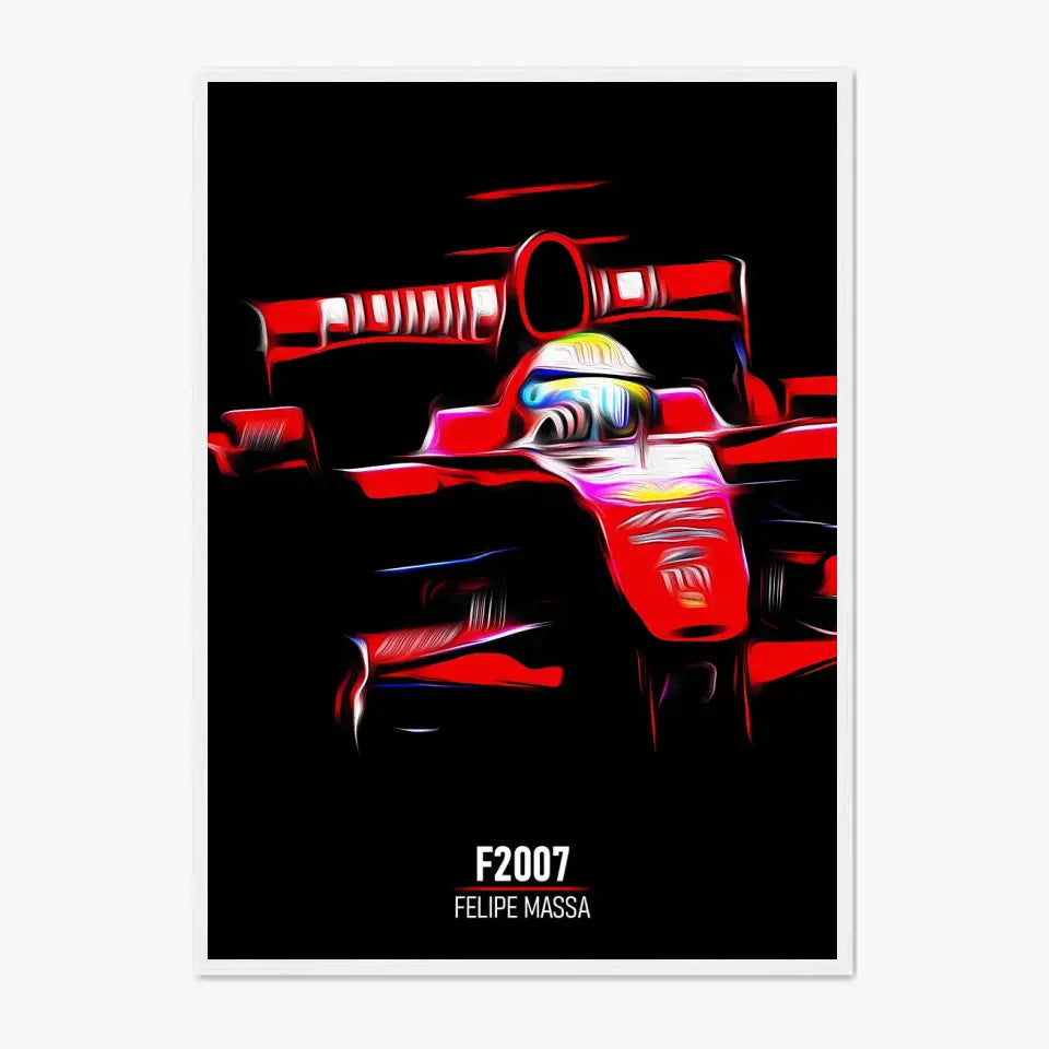 Affiche ou Tableau Ferrari F2007 Felipe Massa Formule 1