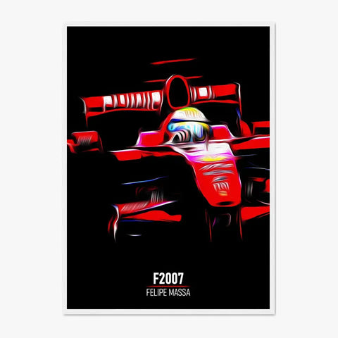 Affiche ou Tableau Ferrari F2007 Felipe Massa Formule 1