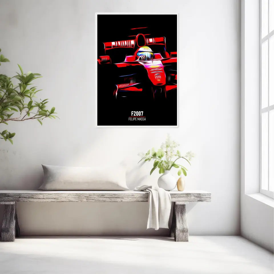 Affiche ou Tableau Ferrari F2007 Felipe Massa Formule 1