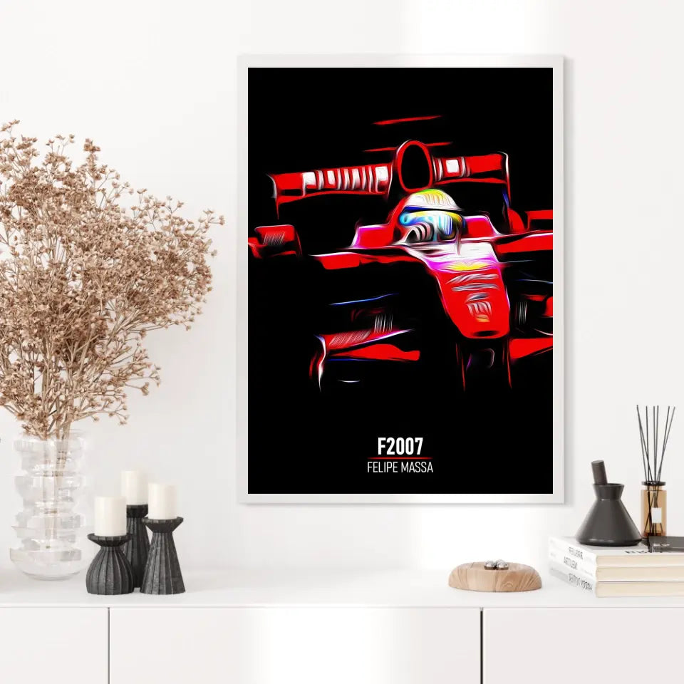 Affiche ou Tableau Ferrari F2007 Felipe Massa Formule 1
