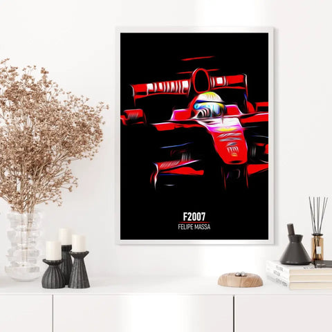 Affiche ou Tableau Ferrari F2007 Felipe Massa Formule 1