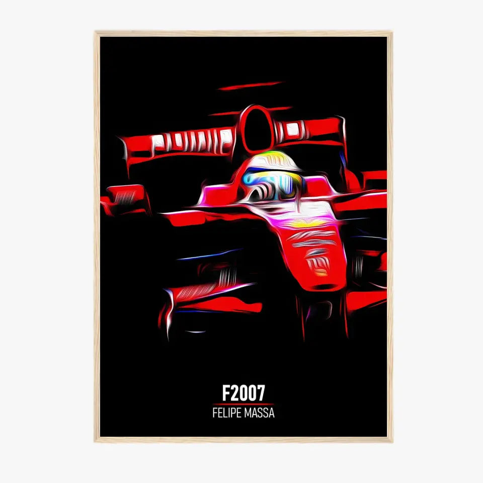 Affiche ou Tableau Ferrari F2007 Felipe Massa Formule 1