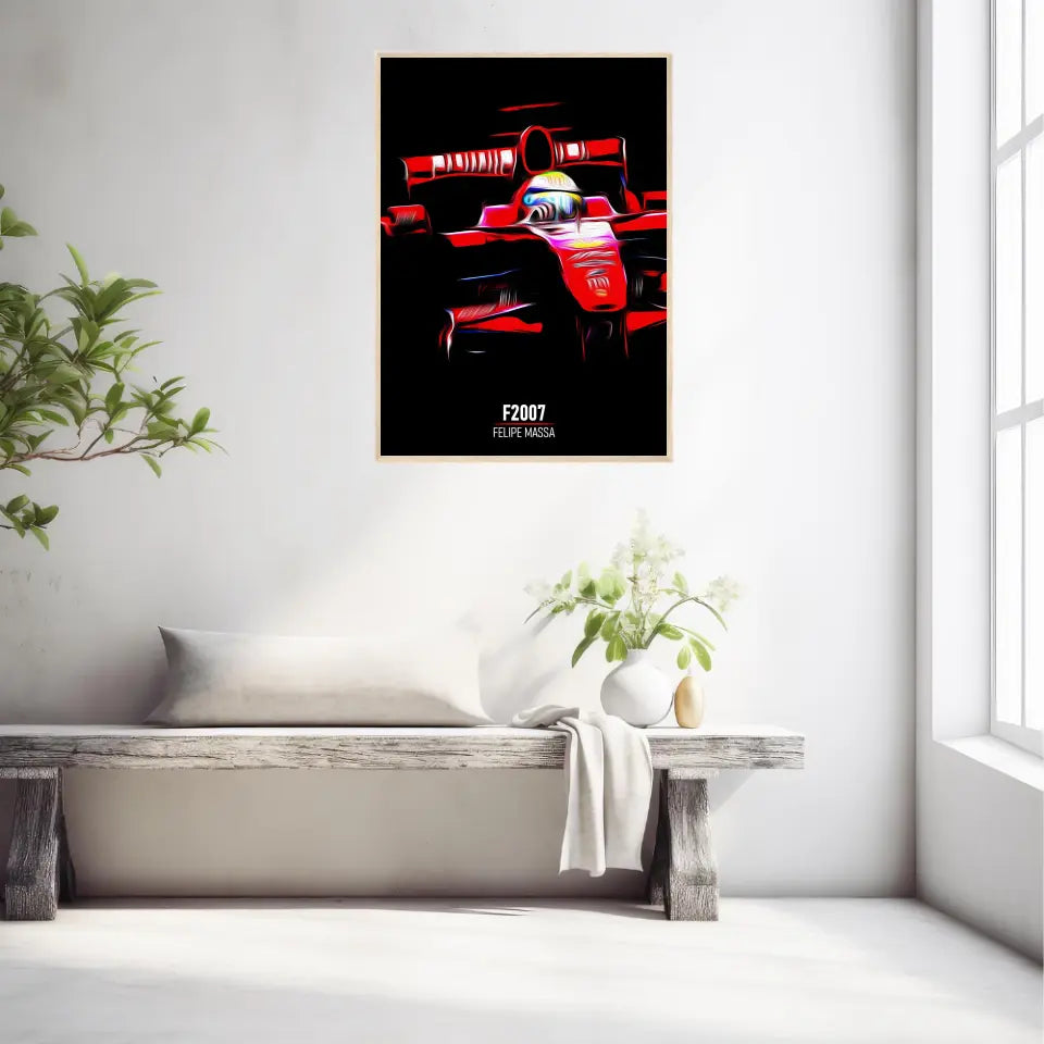 Affiche ou Tableau Ferrari F2007 Felipe Massa Formule 1