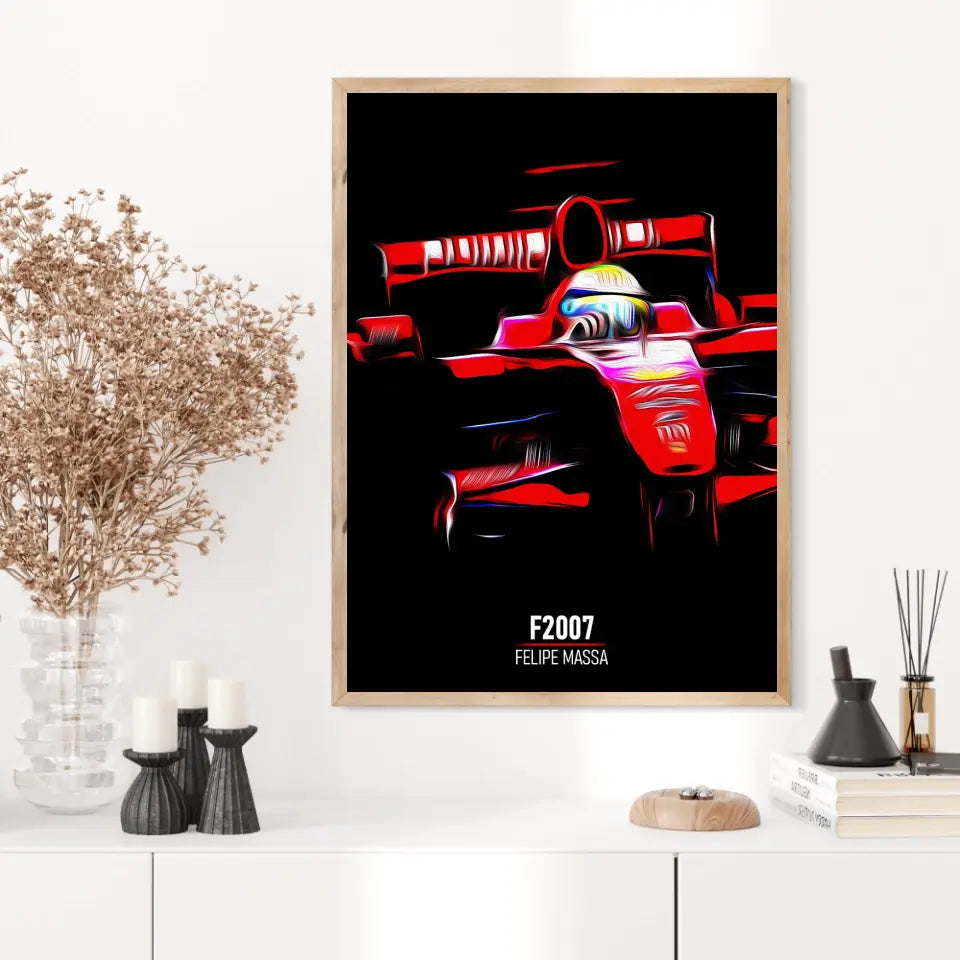 Affiche ou Tableau Ferrari F2007 Felipe Massa Formule 1