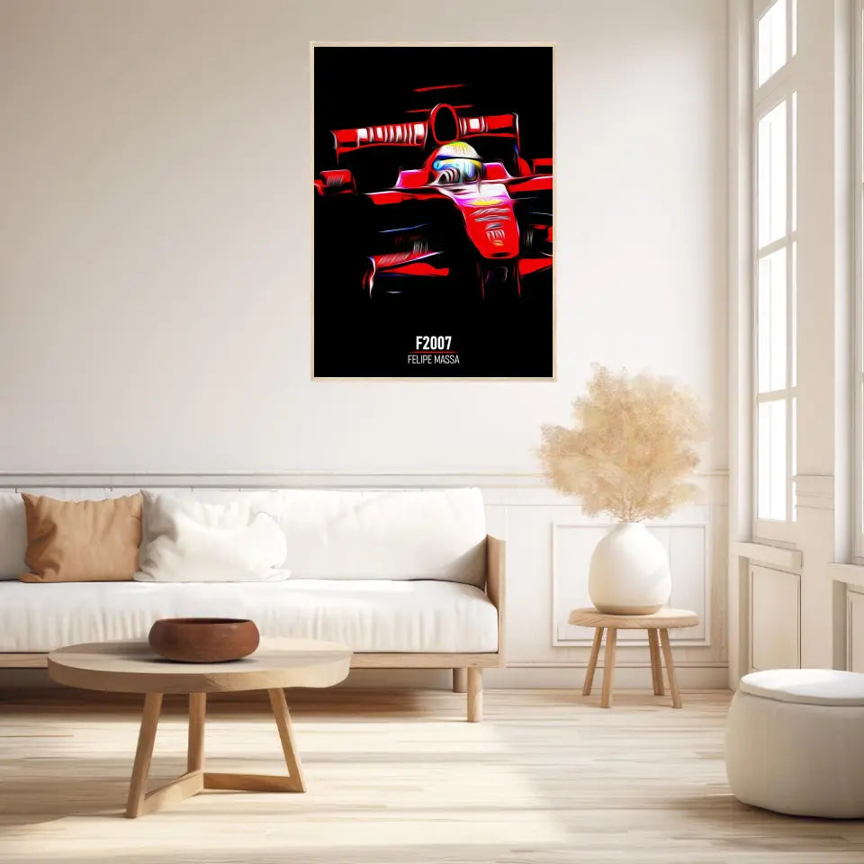 Affiche ou Tableau Ferrari F2007 Felipe Massa Formule 1