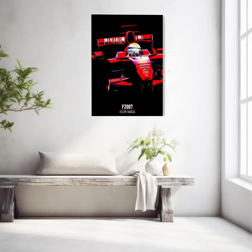 Affiche ou Tableau Ferrari F2007 Felipe Massa Formule 1