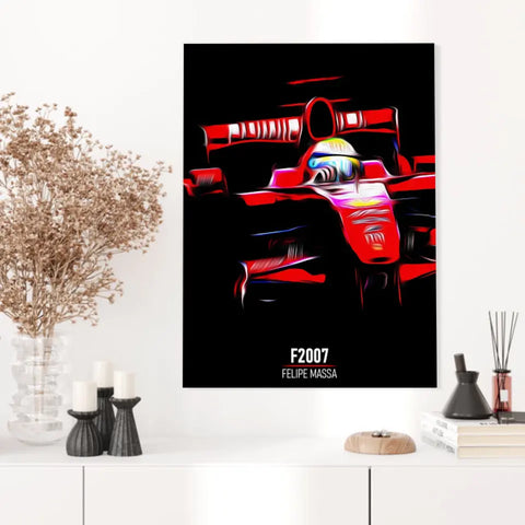 Affiche ou Tableau Ferrari F2007 Felipe Massa Formule 1
